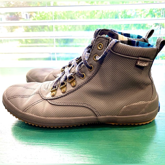 Keds Womens Scout II Water Resistant Ankle Boot Gray Size 8 with Extra laces - Picture 1 of 7